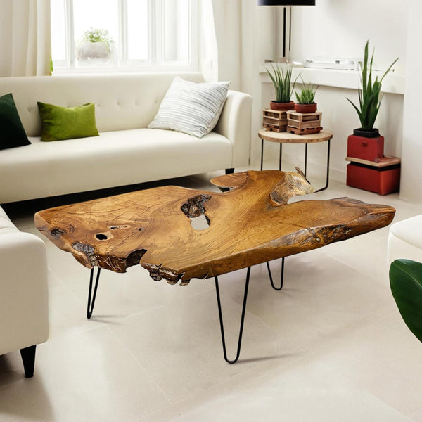 Natural Wood Coffee Table Unique Live Edge Coffee Table for Living Room