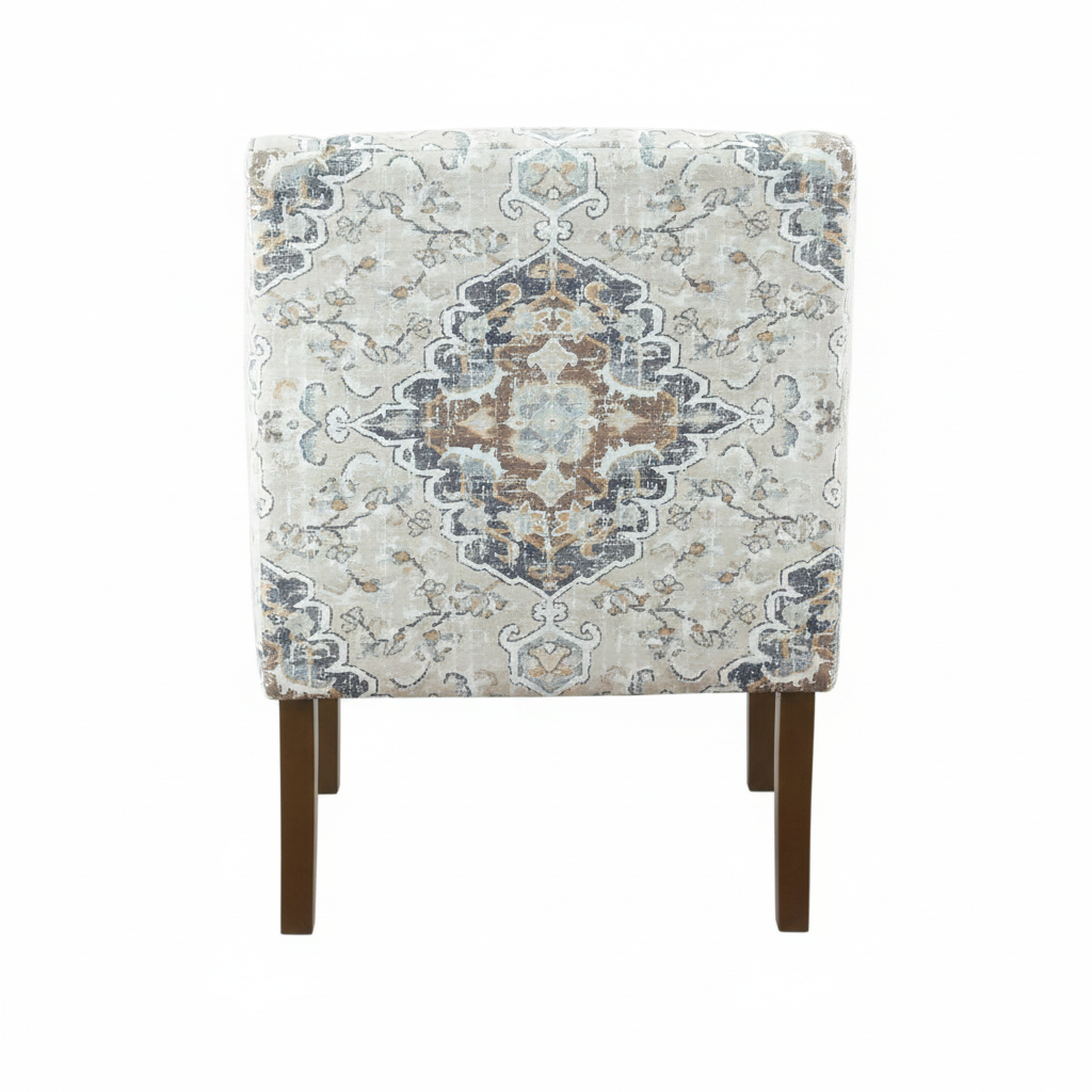 Home Decor Upholstered Swoop Arm Accent Chair,Antique Ebony
