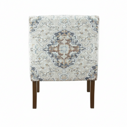 Home Decor Upholstered Swoop Arm Accent Chair,Antique Ebony