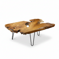 Natural Wood Coffee Table Unique Live Edge Coffee Table for Living Room